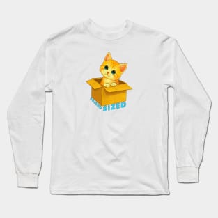 Friend Sized Kitten In A Box #1 Long Sleeve T-Shirt